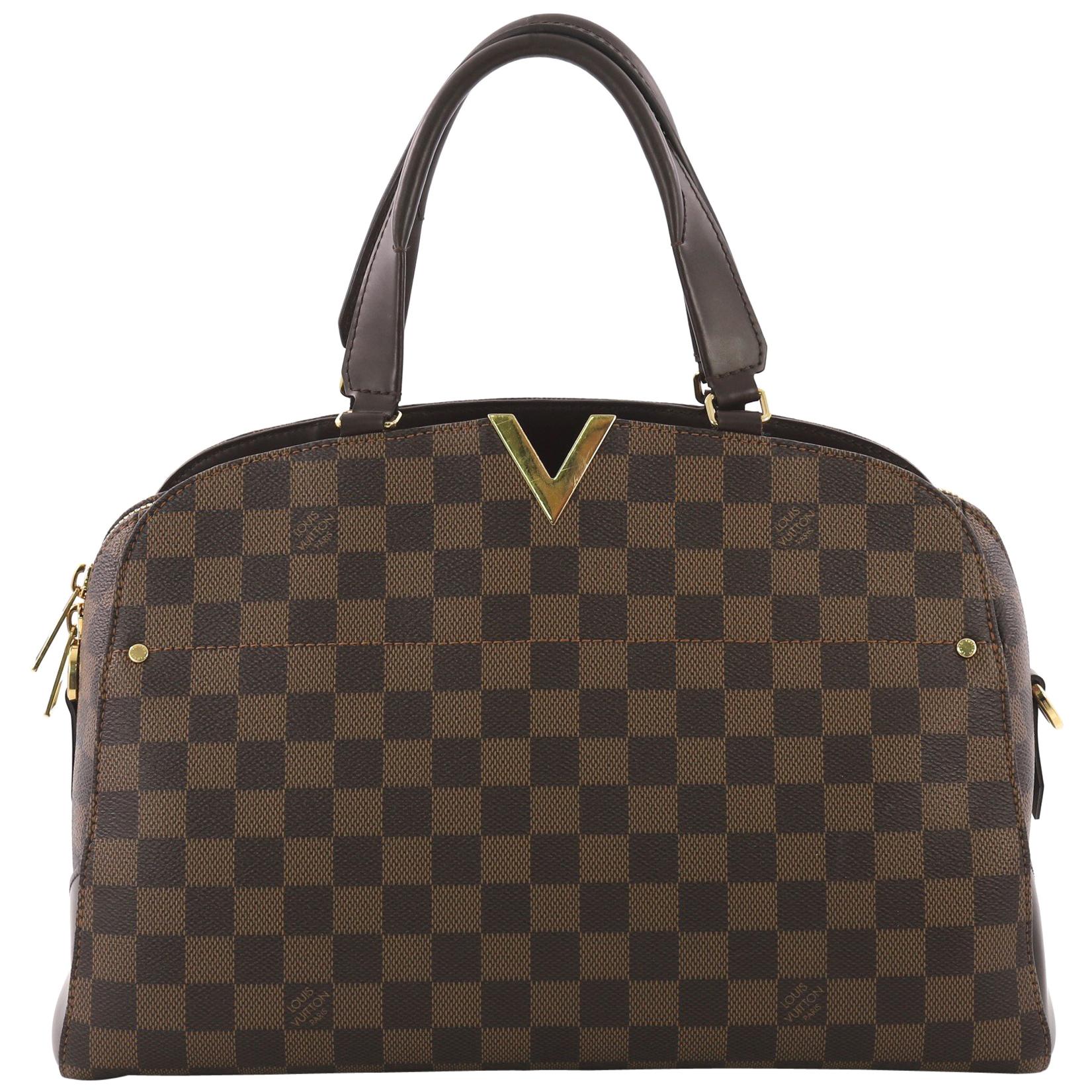 【ヴィンテージ】Rank:B☆LouisVuitton ダミエ ボウリングバッグ ヴィンテージ】Rank:B☆LouisVuitton ダミエ ボウリングバッグ