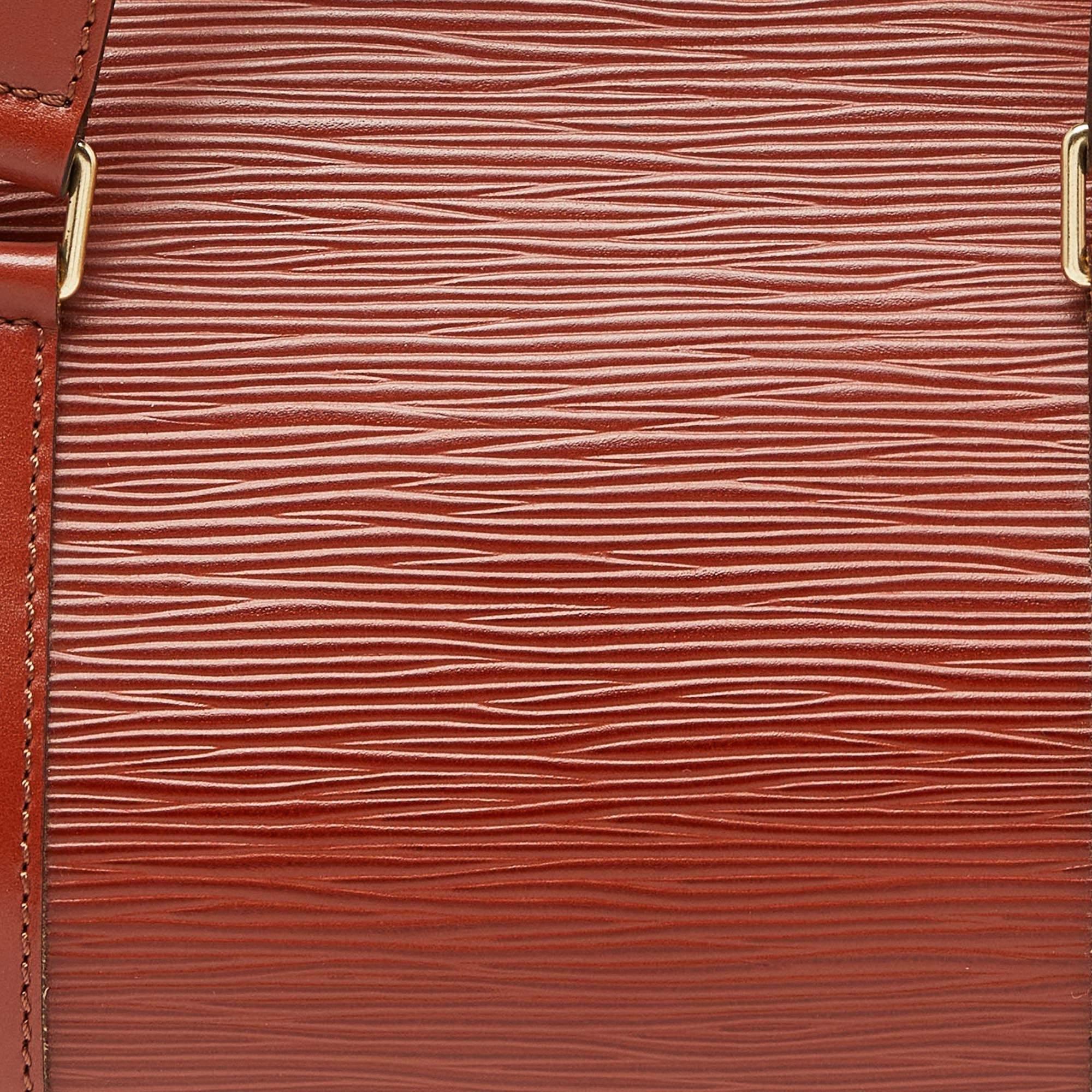 Louis Vuitton Kenyan Fawn Epi Leather Soufflot Bag For Sale 7