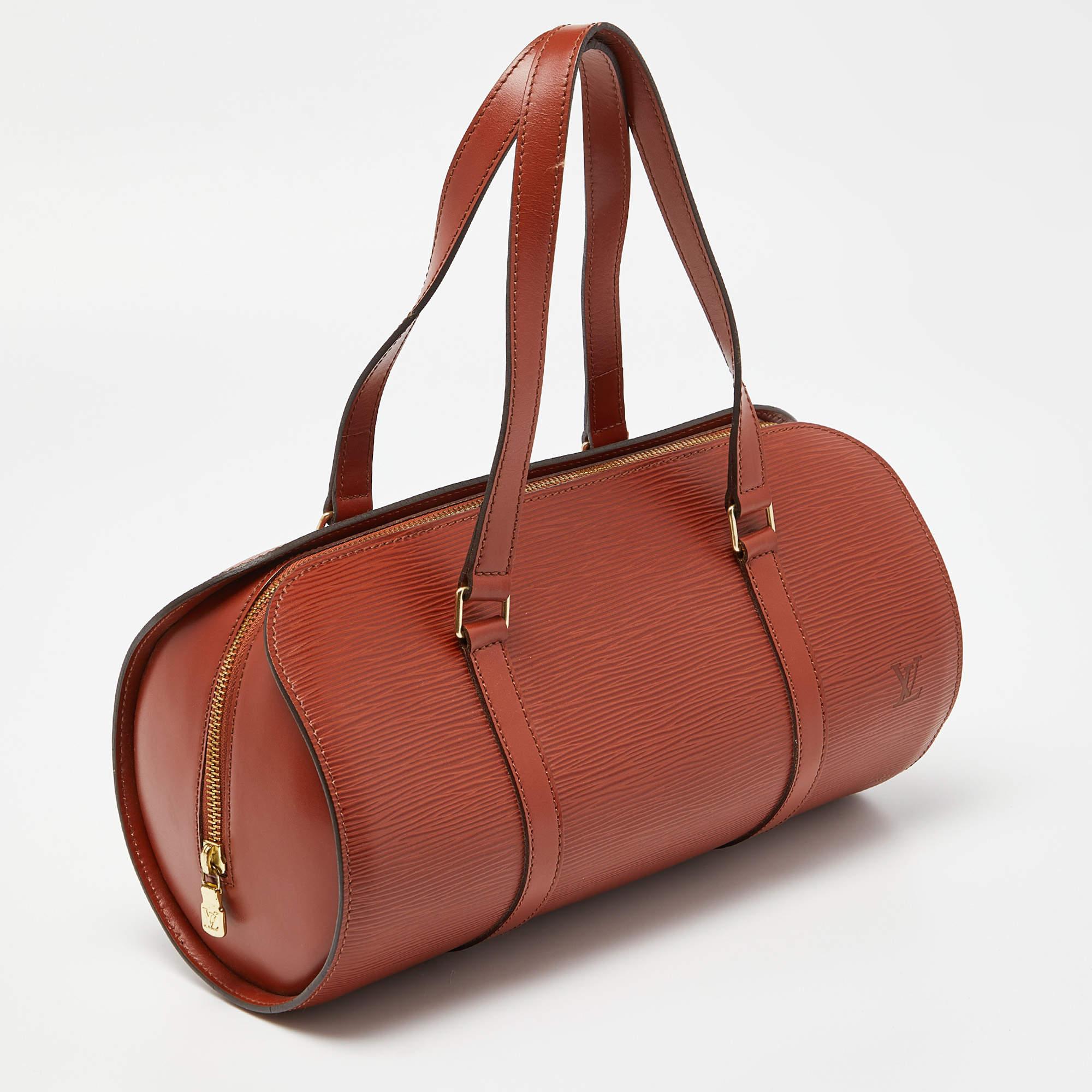 Louis Vuitton Kenyan Fawn Epi Leather Soufflot Bag In Good Condition In Dubai, Al Qouz 2
