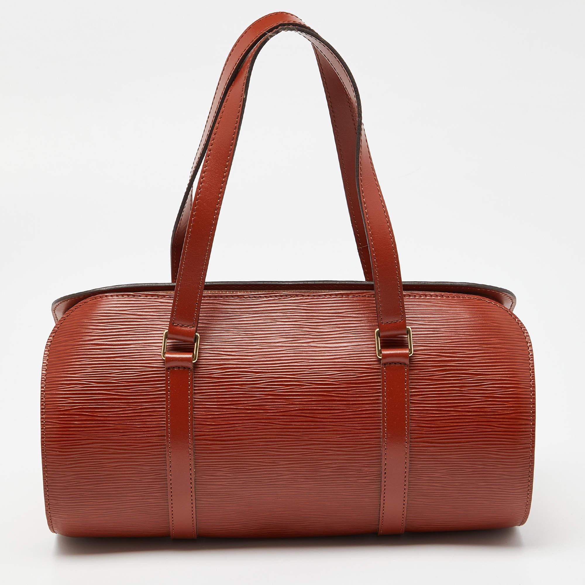 Women's Louis Vuitton Kenyan Fawn Epi Leather Soufflot Bag For Sale