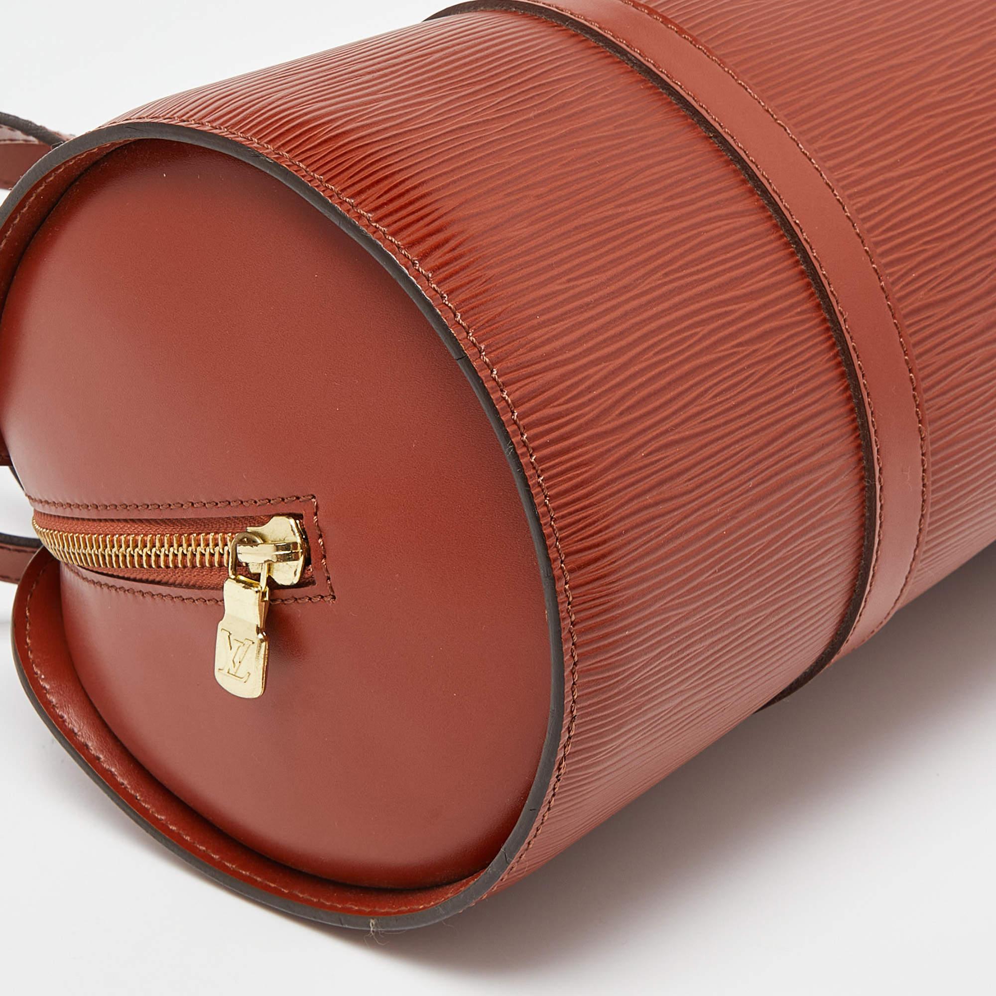 Louis Vuitton Kenyan Fawn Epi Leather Soufflot Bag For Sale 5