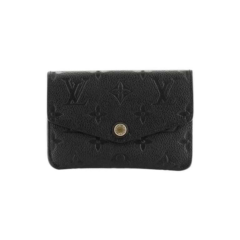 LOUIS VUITTON Key Pouch Empreinte Leather Wallet Noir