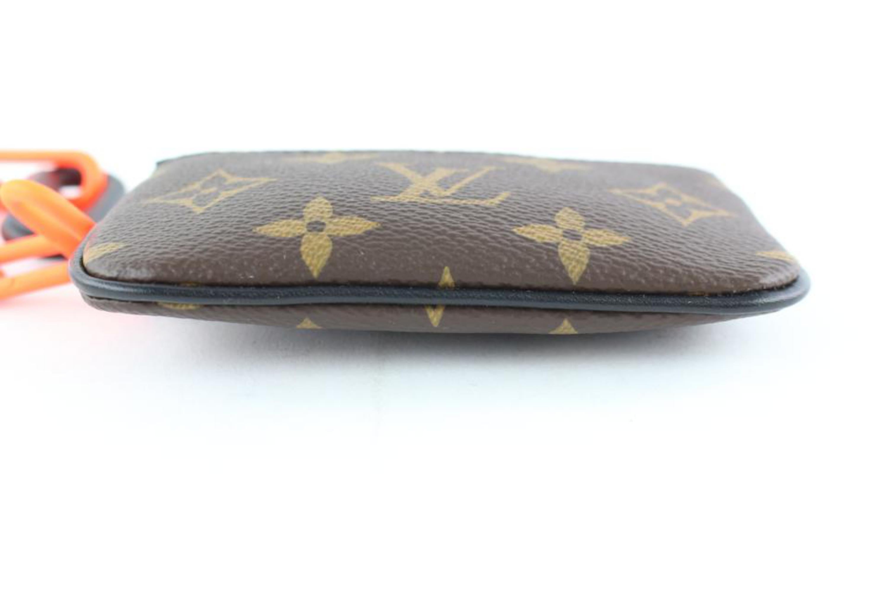 Louis Vuitton Key Pouch Pochette Rare Abloh Ss19 Chain Cles 16le0110 Wristlet For Sale 5