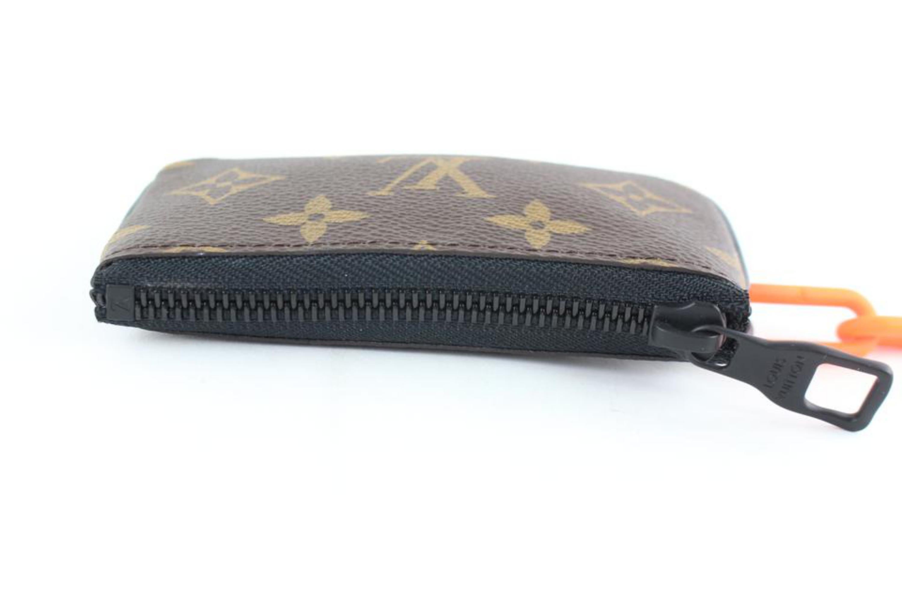 Louis Vuitton Key Pouch Pochette Rare Abloh Ss19 Chain Cles 16le0110 Wristlet For Sale 2