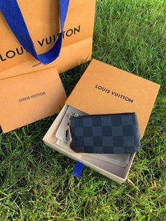 Louis Vuitton Key Pouch Pochette (Ultra Rare) Key Cles 870613 Black Clutch