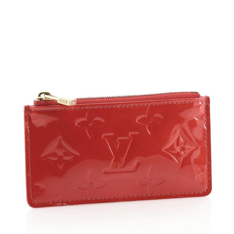Red Louis Vuitton Key Pouch Vernis