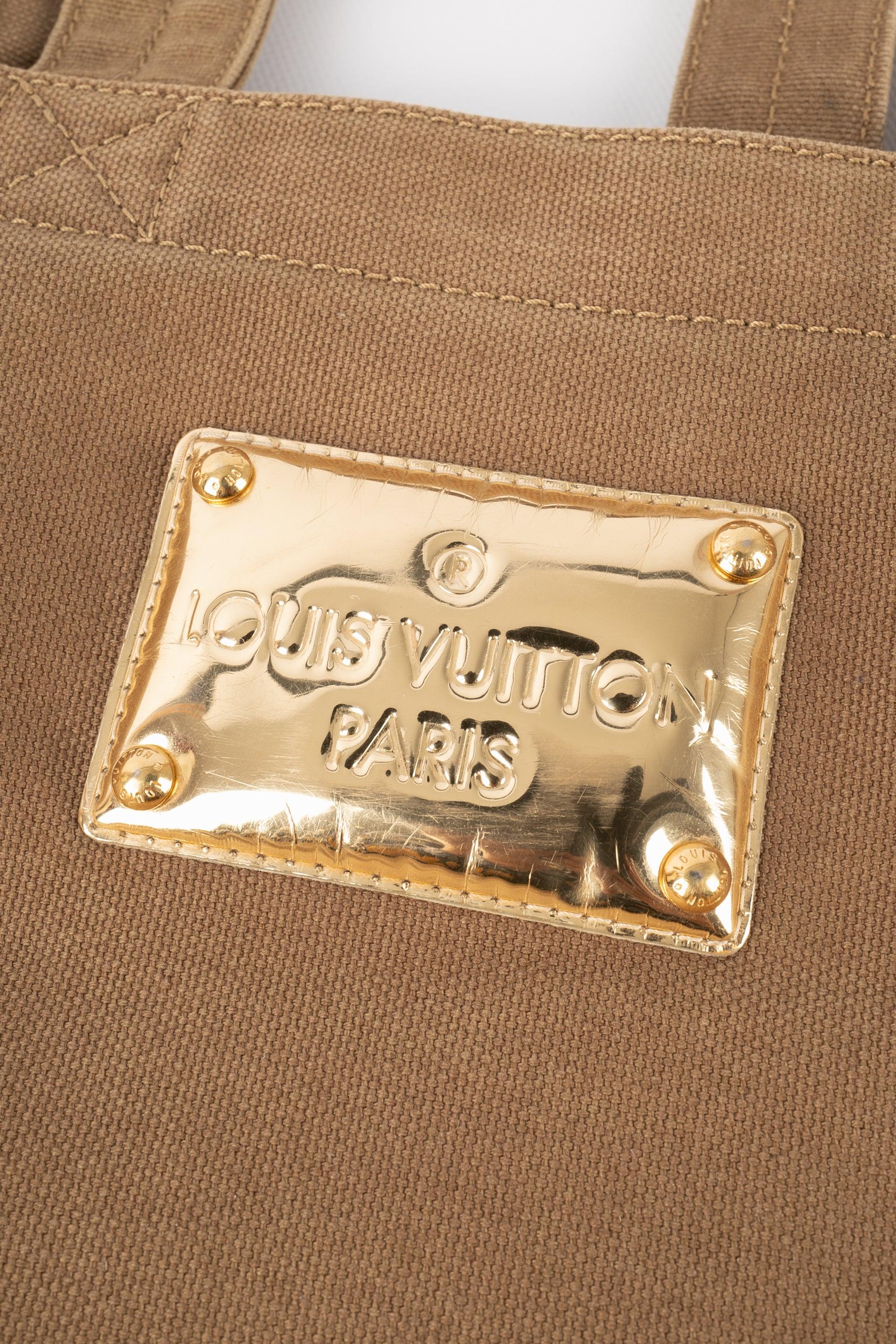 Khakifarbene Canvas-Tasche von Louis Vuitton, 2007 im Angebot 2