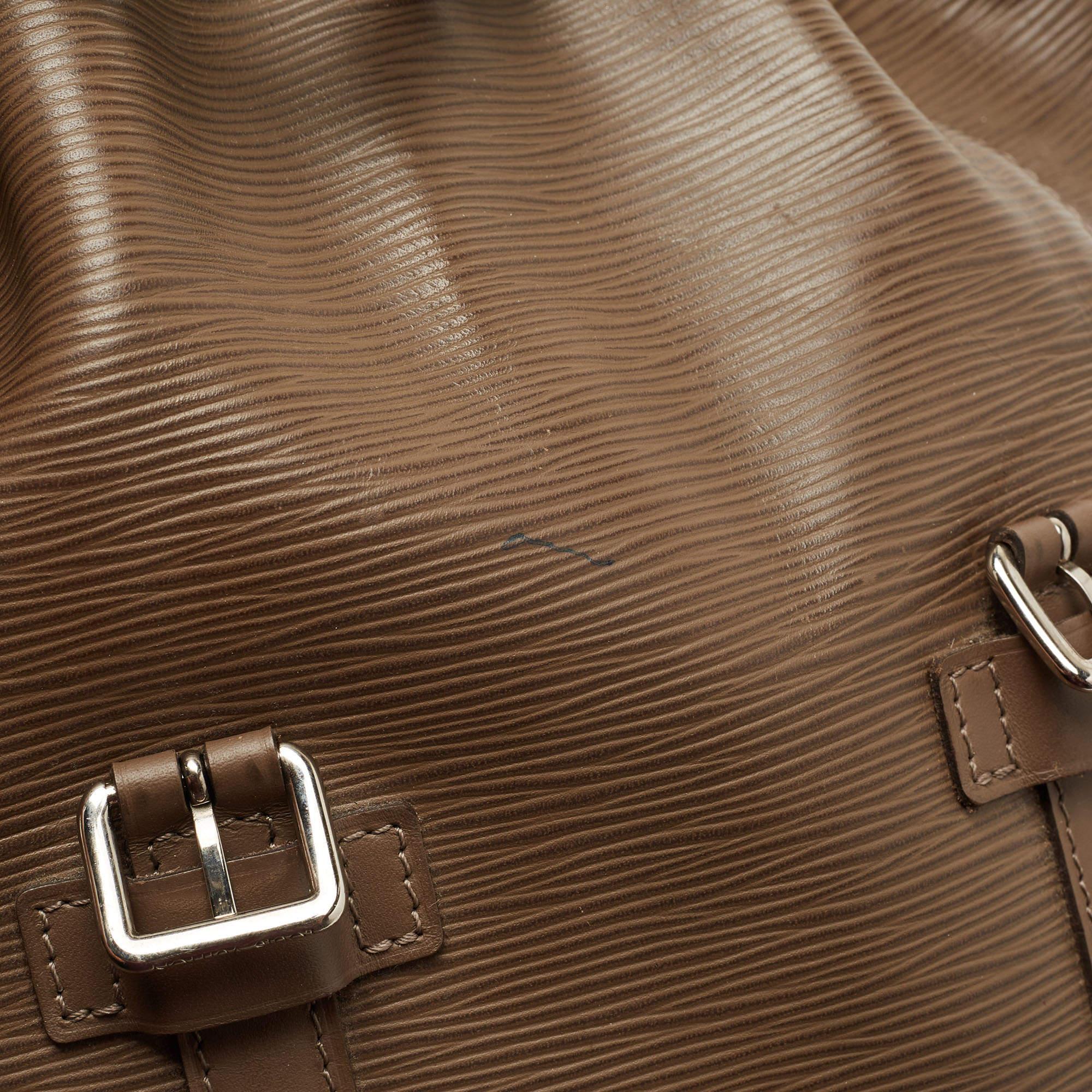  Louis Vuitton Khaki Epi Leather Christopher PM Backpack 14