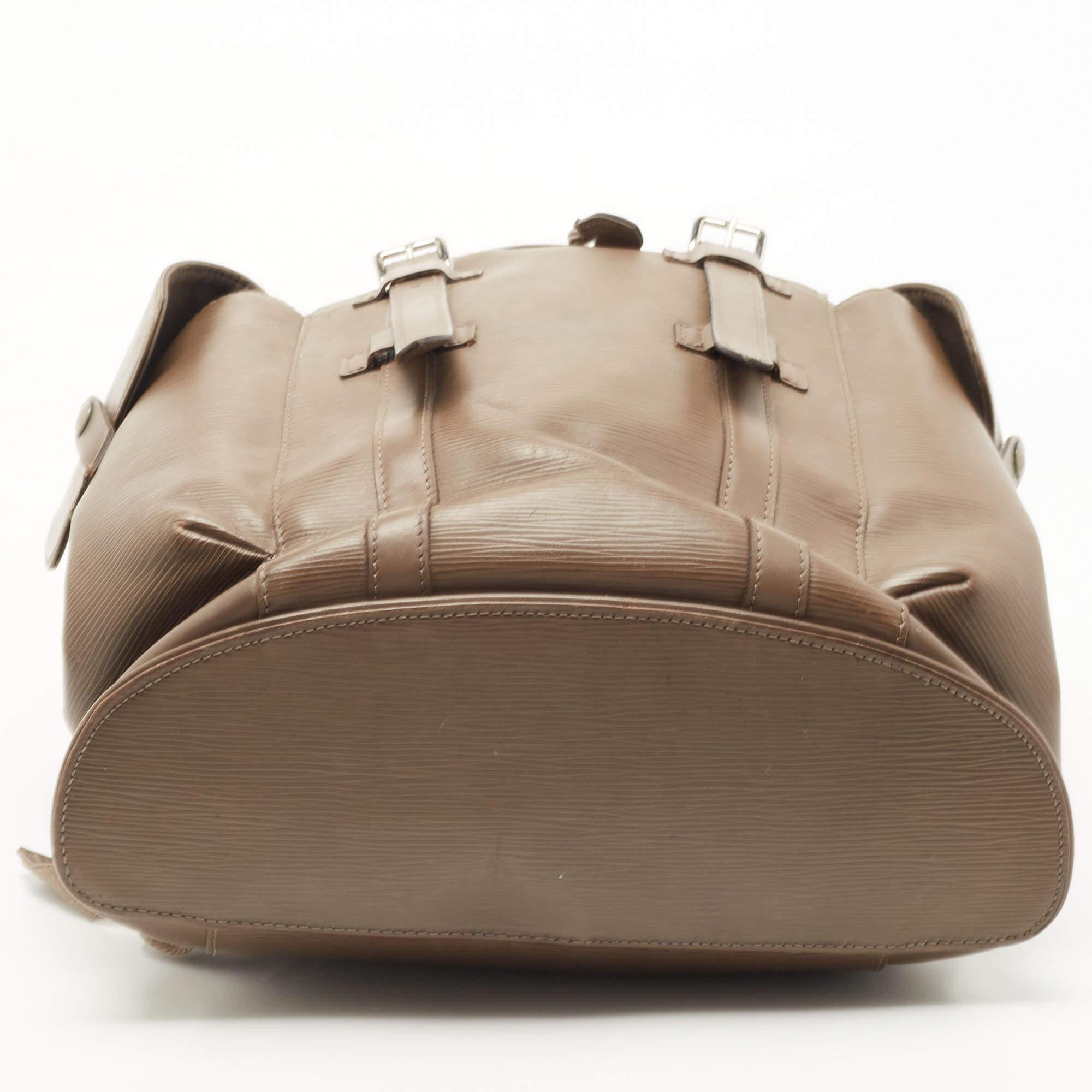  Louis Vuitton Khaki Epi Leather Christopher PM Backpack 1