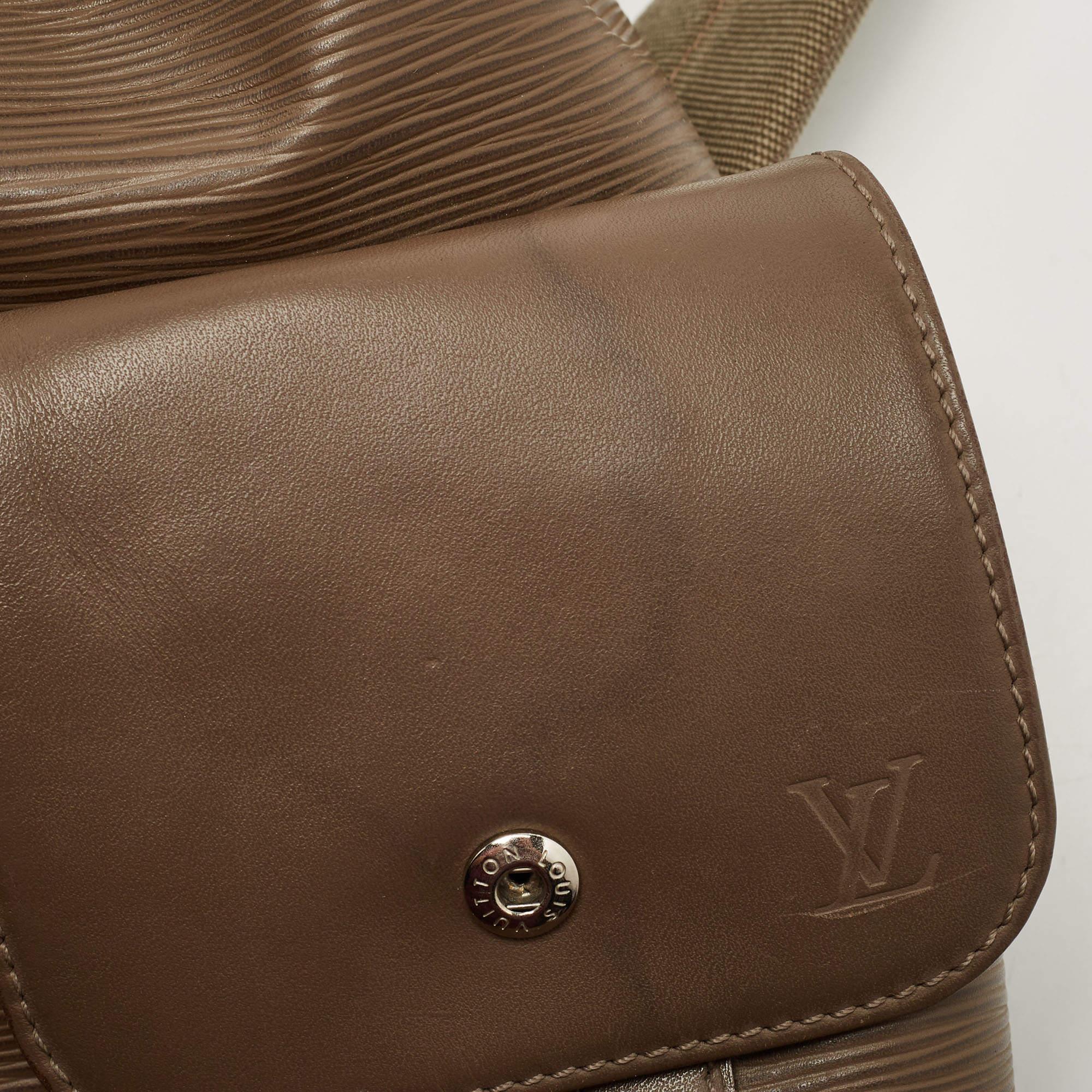  Louis Vuitton Khaki Epi Leather Christopher PM Backpack 5