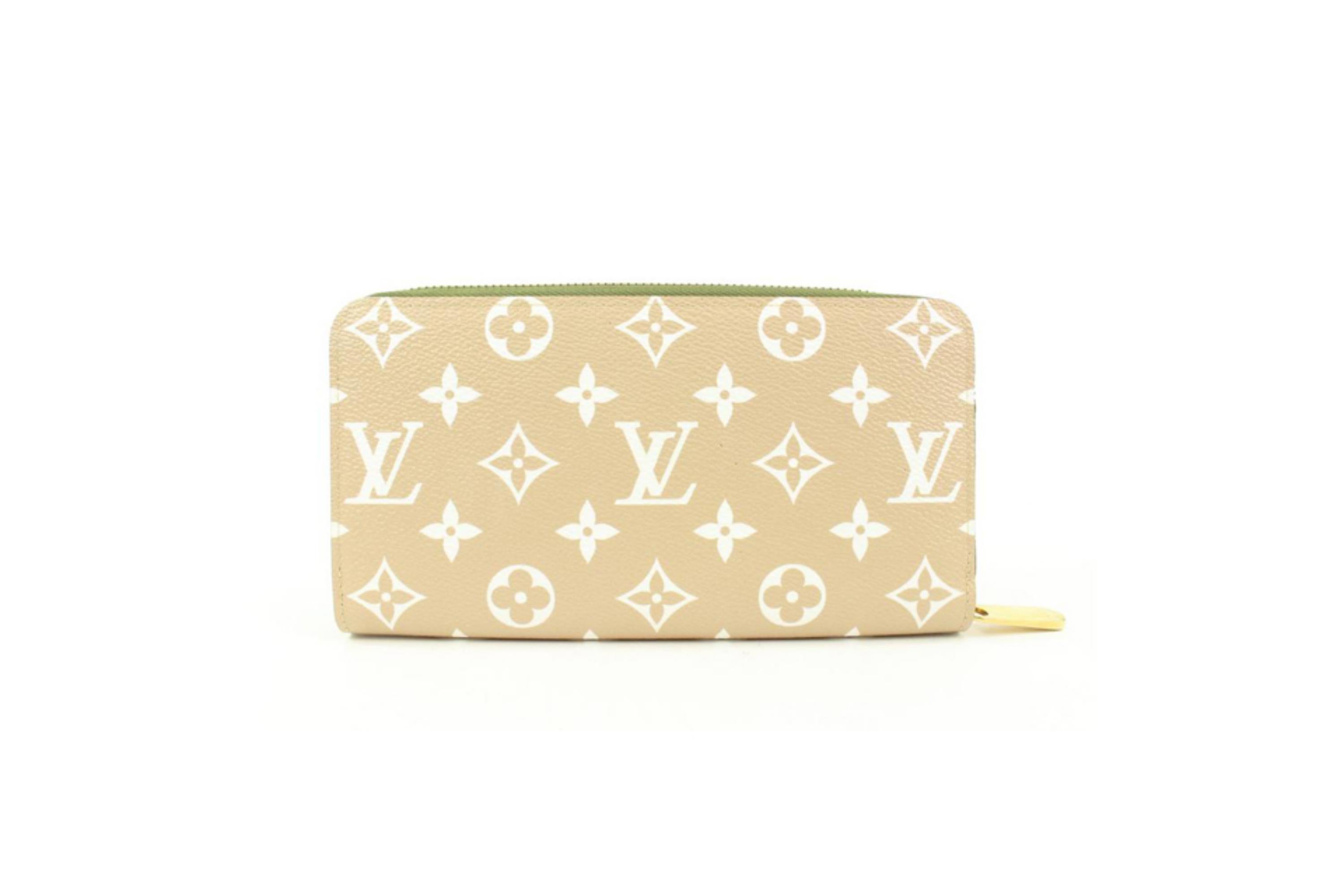 Louis Vuitton Khaki Grün Beige Monogram Giants Zippy Brieftasche lange Zip um 78lv24s
Datum Code/Seriennummer: GI0179
Hergestellt in: Spanien
Maße: Länge:  7,6