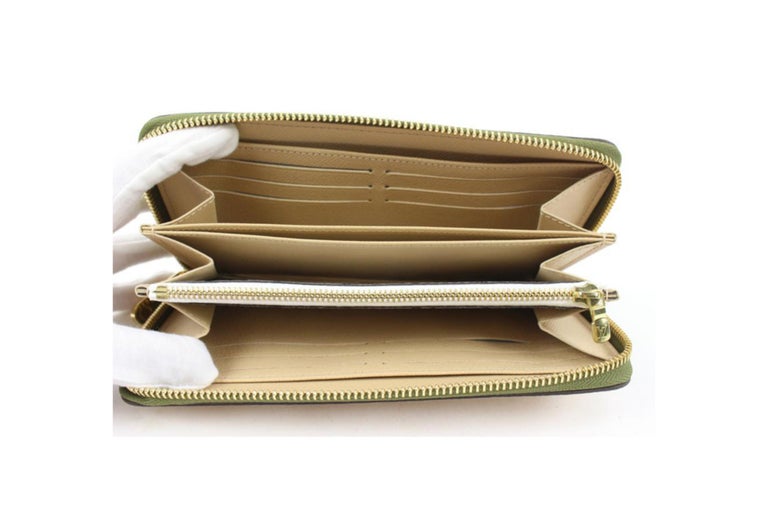 Louis Vuitton Khaki Green Beige Monogram Giants Zippy Wallet Long Zip Around  78l For Sale at 1stDibs