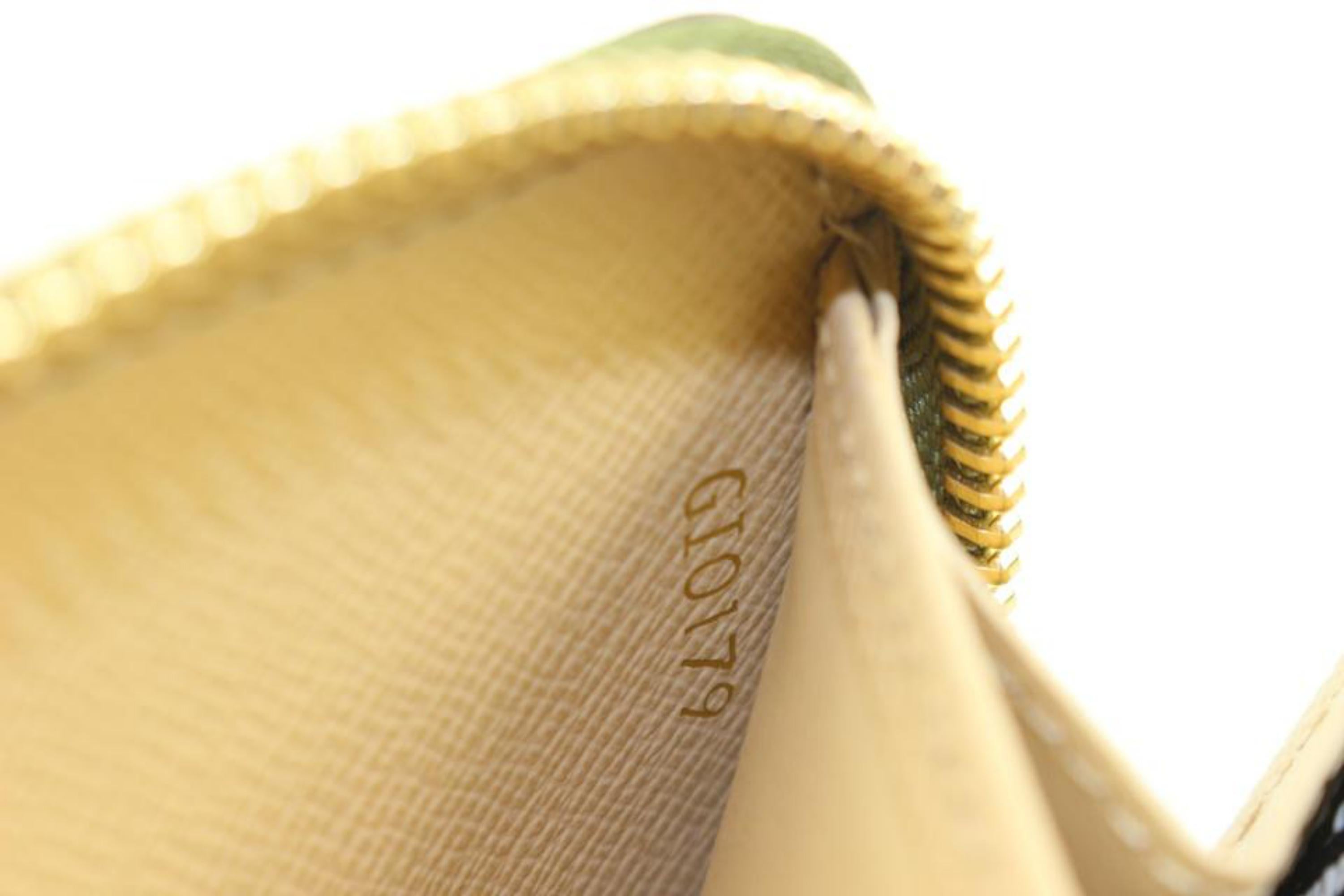 Louis Vuitton Khaki Grün Beige Monogramm Riesen Reißverschluss Geldbörse mit langem Reißverschluss, lang, 78l Damen