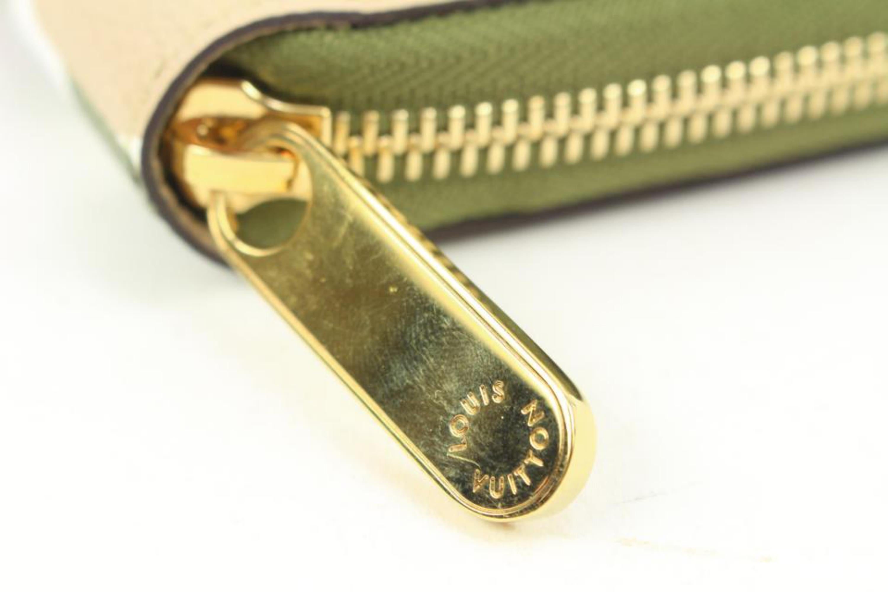 Louis Vuitton Khaki Green Beige Monogram Giants Zippy Wallet Long Zip Around 78l For Sale 1