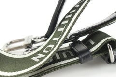 Louis Vuitton Khaki Green Black Guitar Strap Bandouliere Crossbody 10LVJ0106