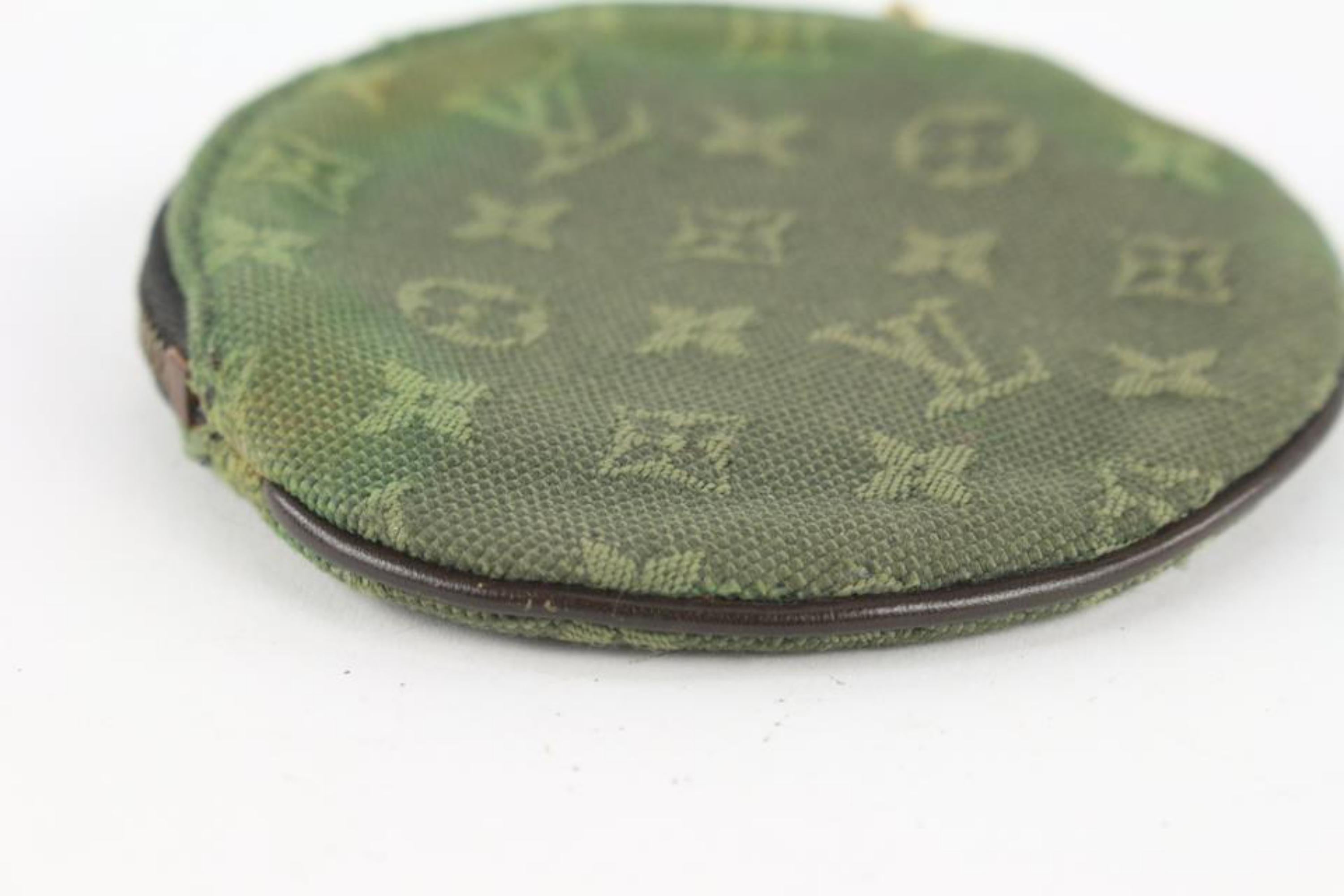 Louis Vuitton Khaki Green Mini Lin Coin Purse Ronde Change Pouch 10lv1029 3