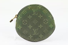 Louis Vuitton Khaki Green Mini Lin Coin Purse Ronde Change Pouch 10lv1029
