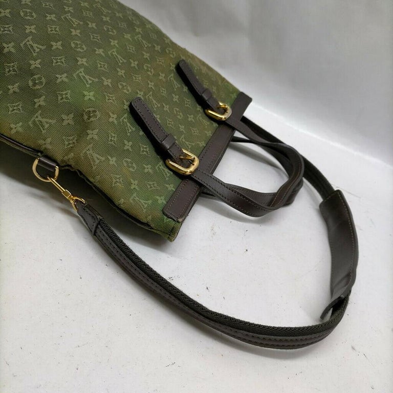 Louis Vuitton Green Mini Lin Francoise Convertible Tote Bag