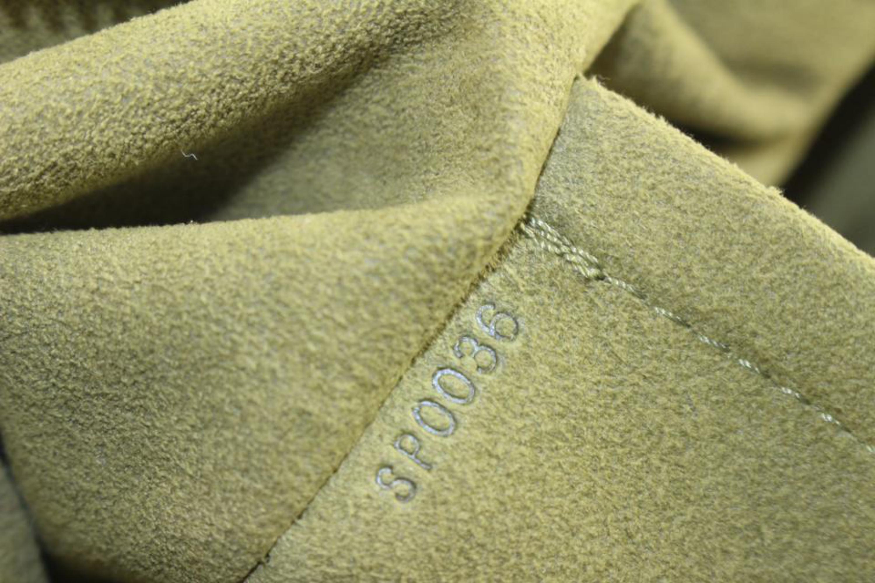 Beige Louis Vuitton Khaki Green Monogram Denim Neo Speedy Satchel 13lk823s