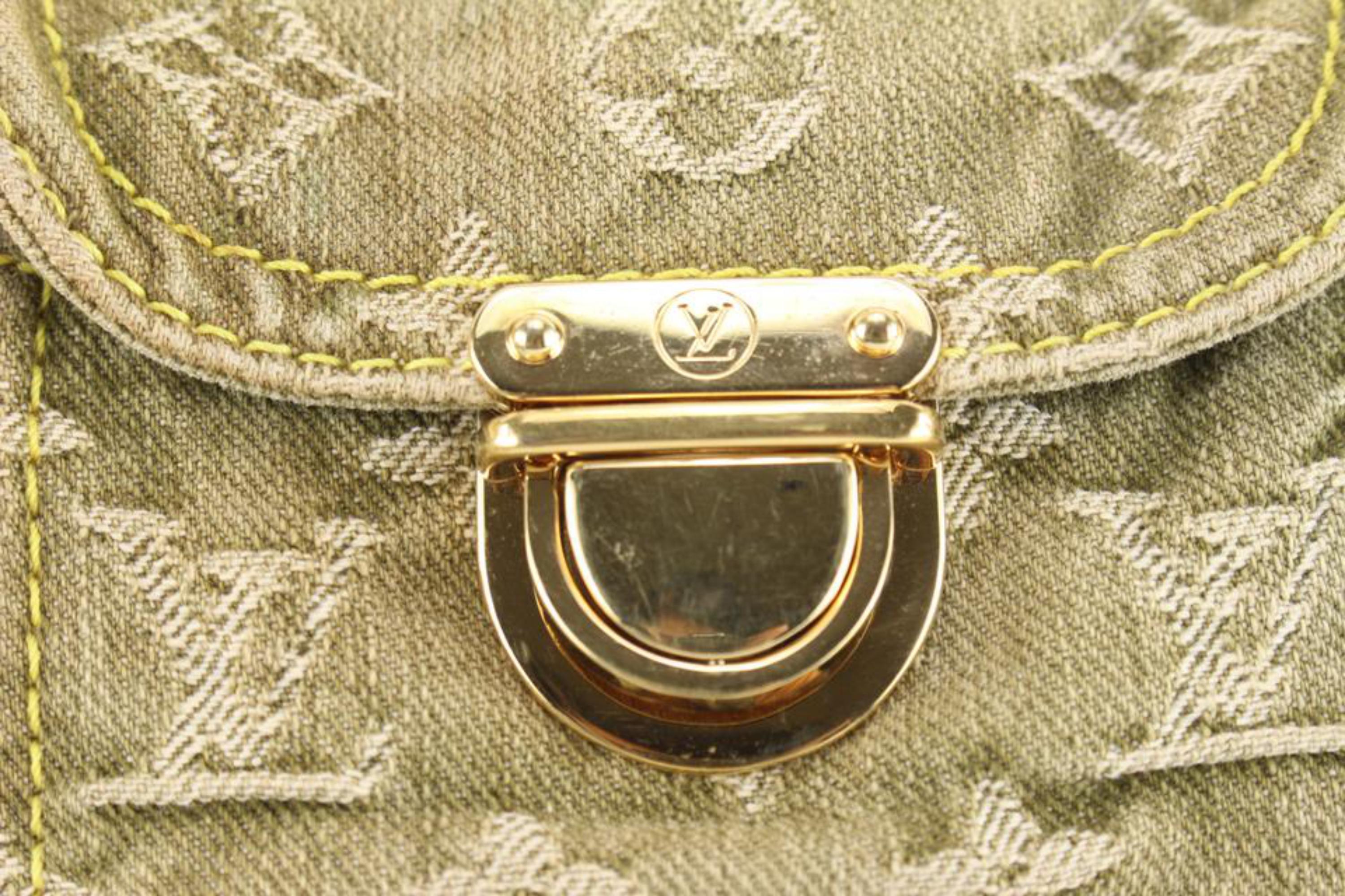 Louis Vuitton Khaki Green Monogram Denim Neo Speedy Satchel 13lk823s 1