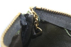 Louis Vuitton Khaki Green Monogram Mini Lin Denim Key Pouch Pochette Cles 80cz72