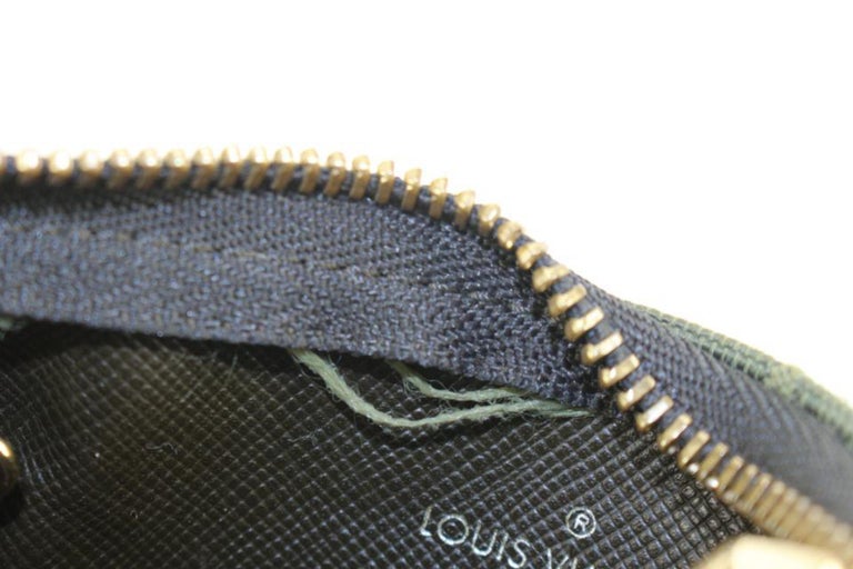 Louis Vuitton Brown Monogram Mini Lin Key Pouch Pochette Cles ref