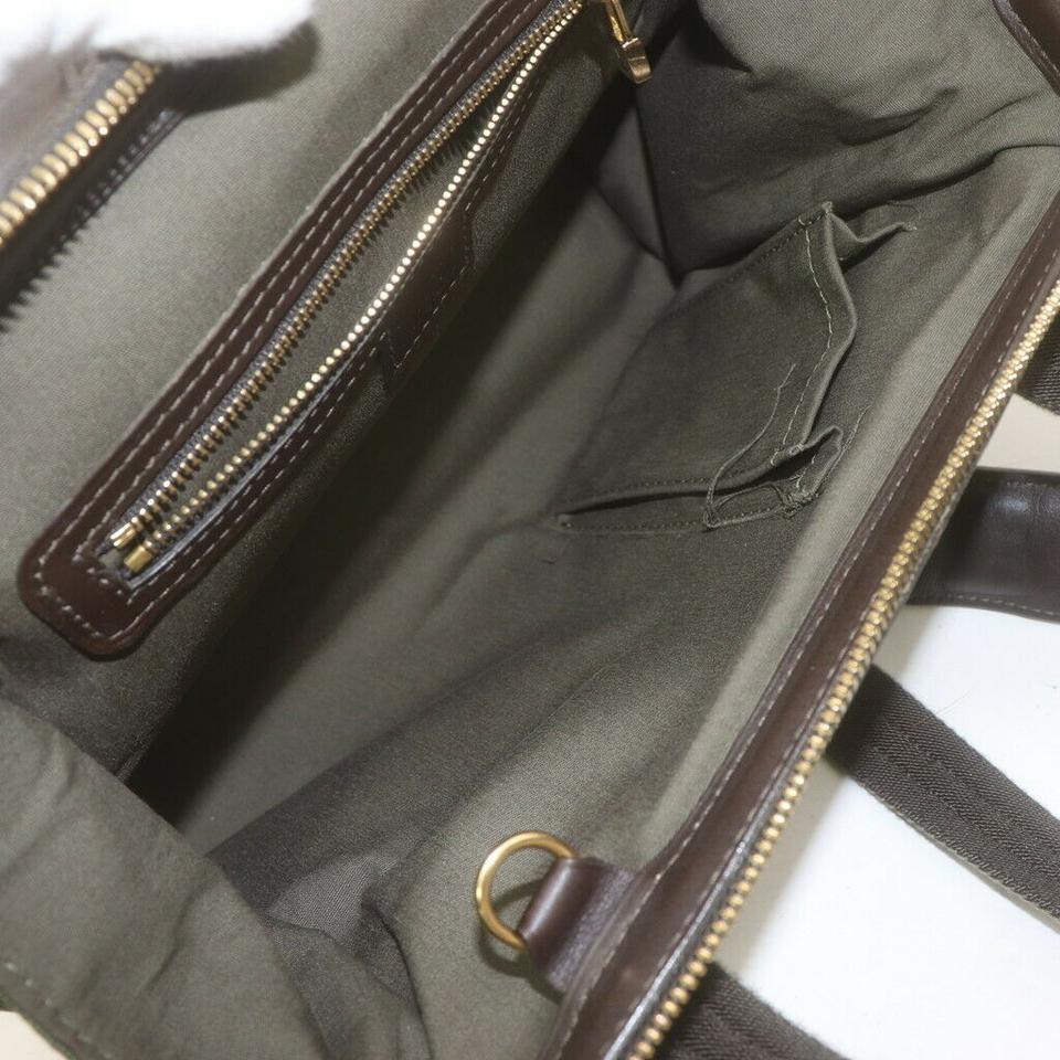 Louis Vuitton Khaki Green Monogram Mini Lin Josephine PM Speedy Bag wit Strap For Sale 3