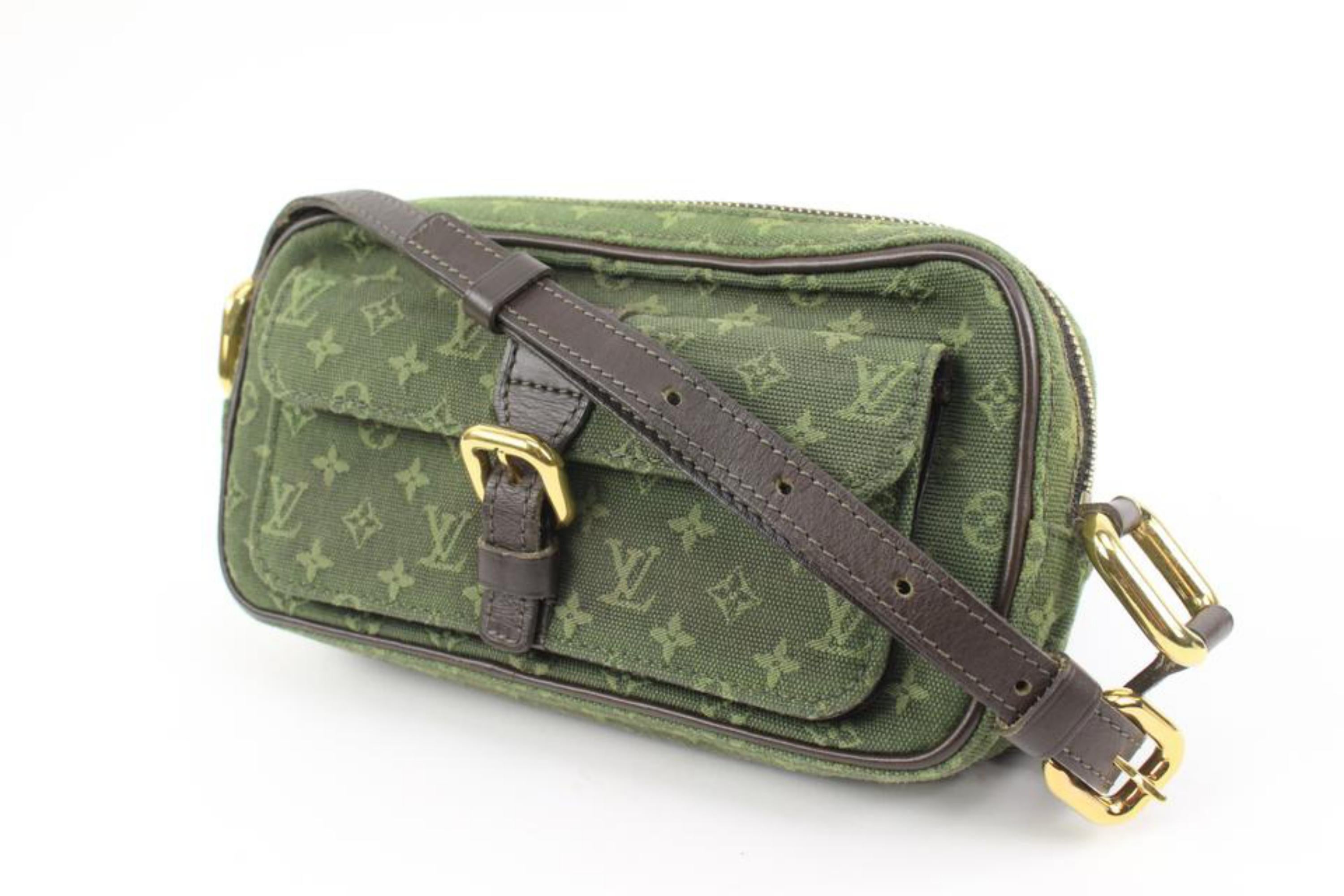 Louis Vuitton Khaki Green Monogram Mini Lin Juliette MM Crossbody Bag 64lv218s 5