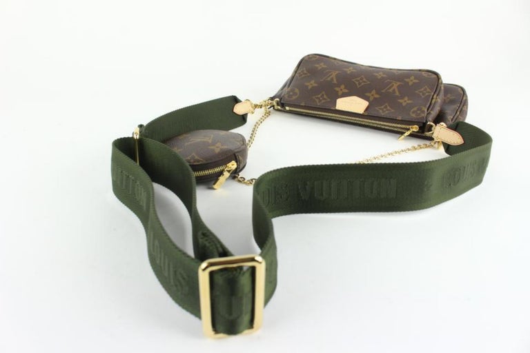 Louis Vuitton Khaki Grün Monogramm Multi Pochette Trio Crossbody