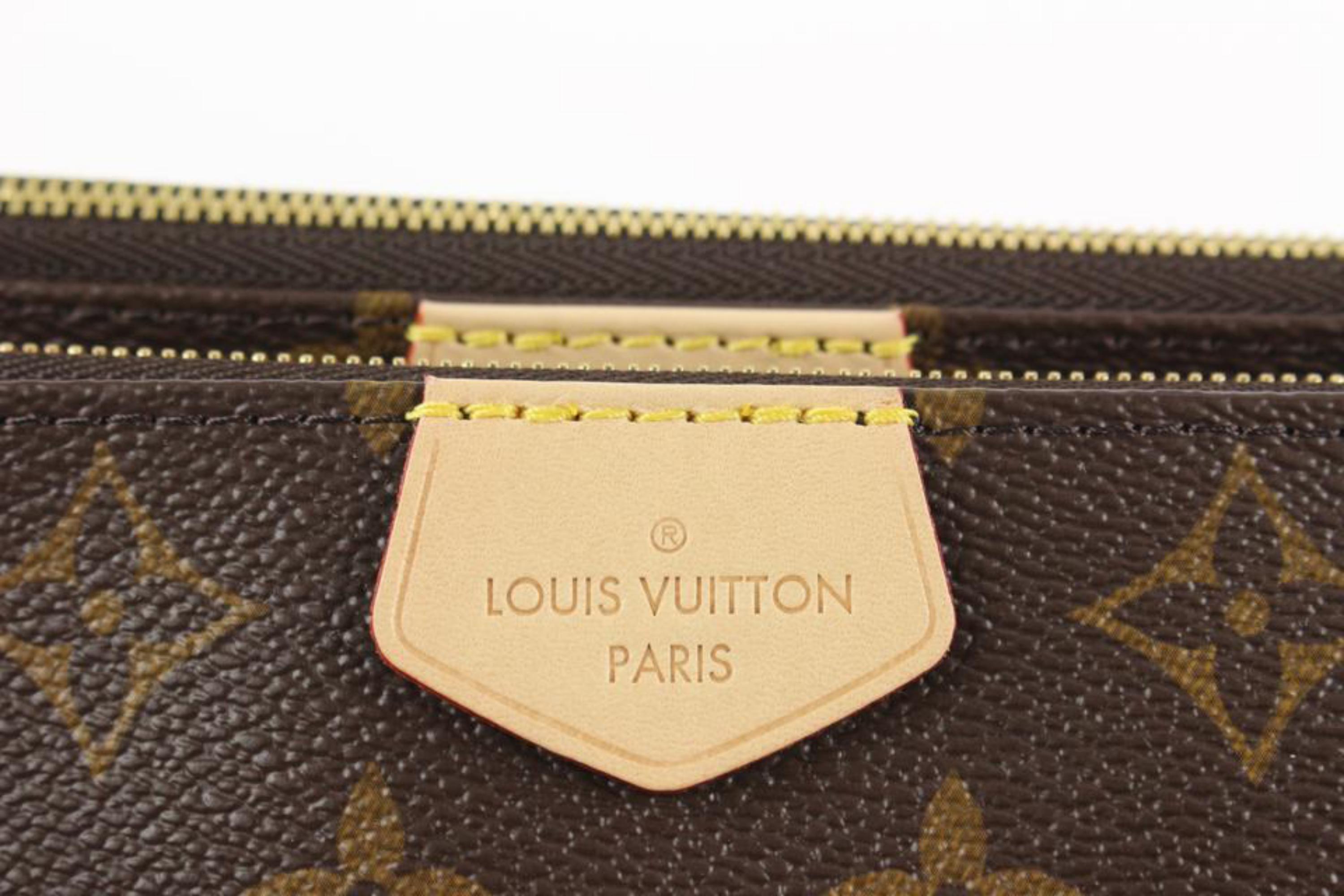 Women's Louis Vuitton Khaki Green Monogram Multi Pochette Trio Crossbody 114lv57