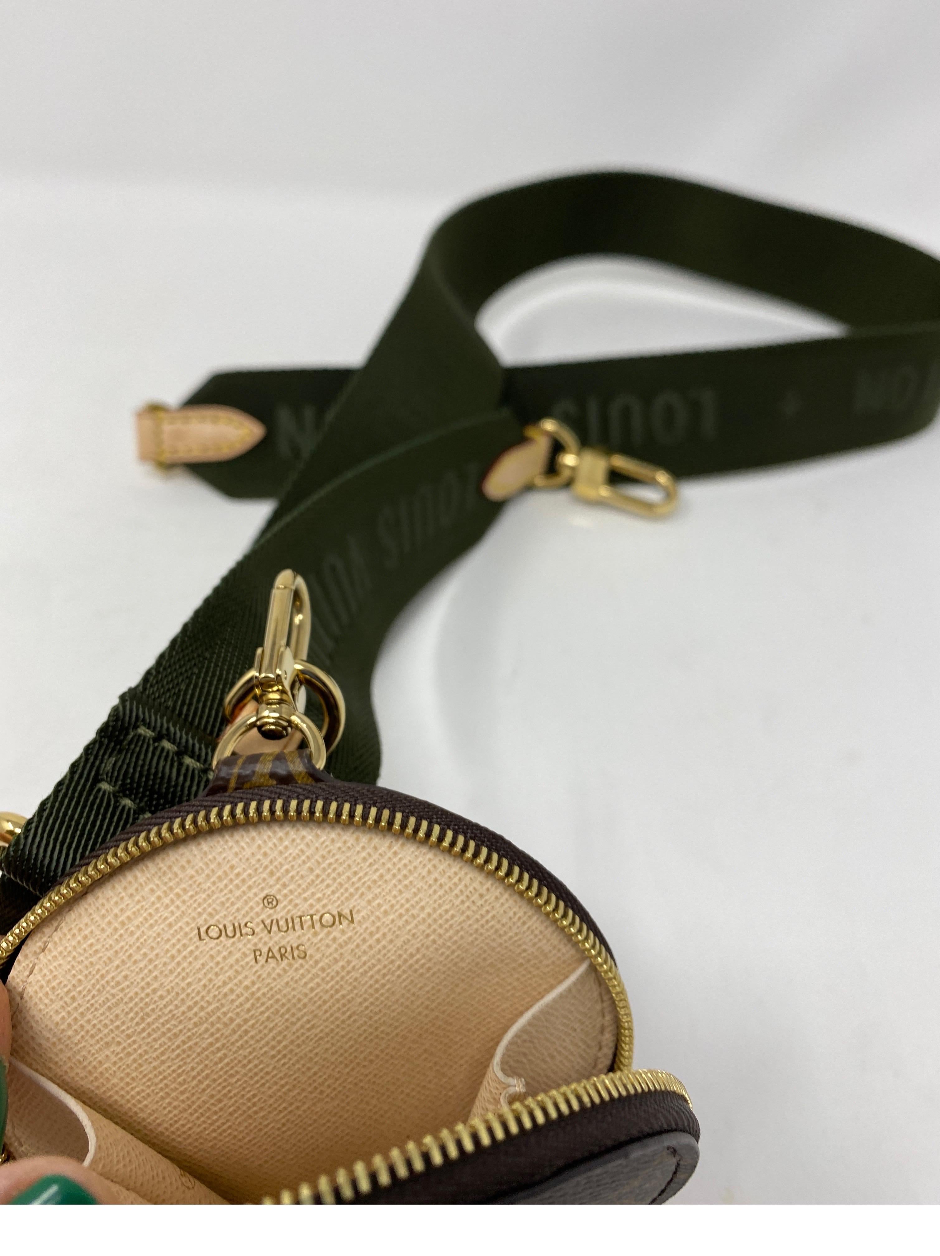 Louis Vuitton Khaki Green Strap Coin Bag   7