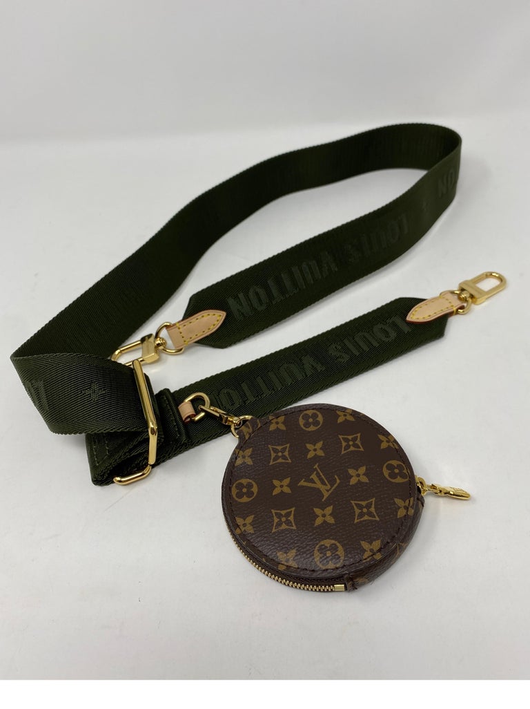Louis Vuitton Khaki Green Strap Coin Bag at 1stDibs