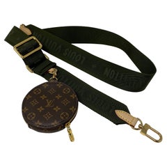 Louis Vuitton Khaki Green Strap Coin Bag