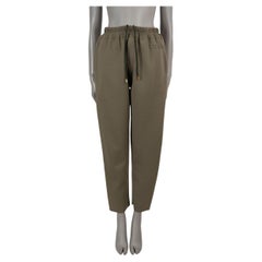 LOUIS VUITTON khaki green wool 2024 EMBOSSED SIGNATURE JOGGING Pants L
