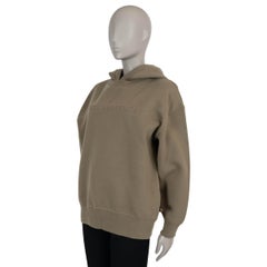LOUIS VUITTON khaki green wool 2024 SIGNATURE EMBOSSED HOODIE Sweater L