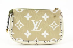Louis Vuitton Khaki Green x Beige Monogram Giants Micro Pochette Change Pouch
