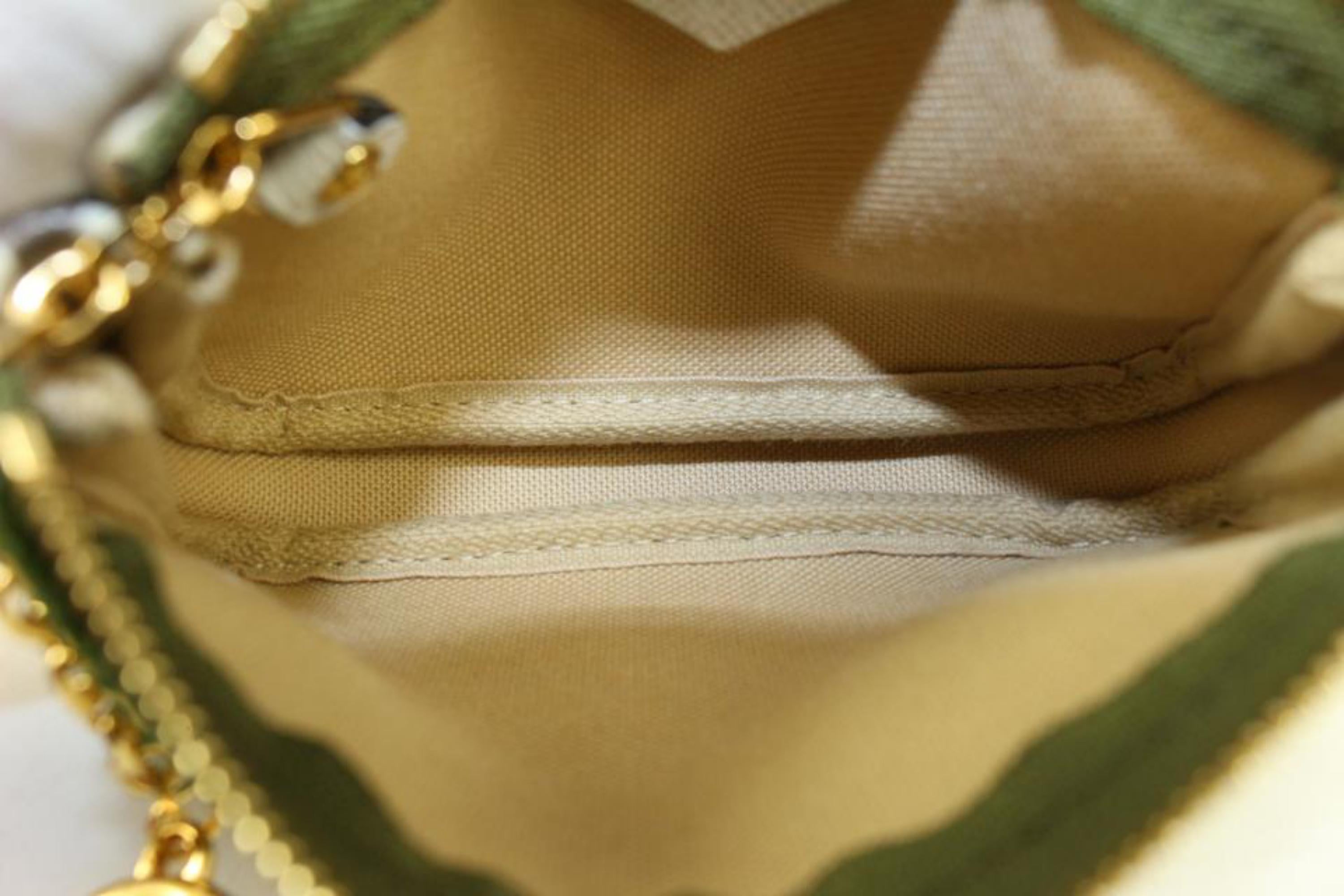 Louis Vuitton - Pochette à rabat géante avec monogramme beige, kaki, vert et beige Neuf à Dix hills, NY
