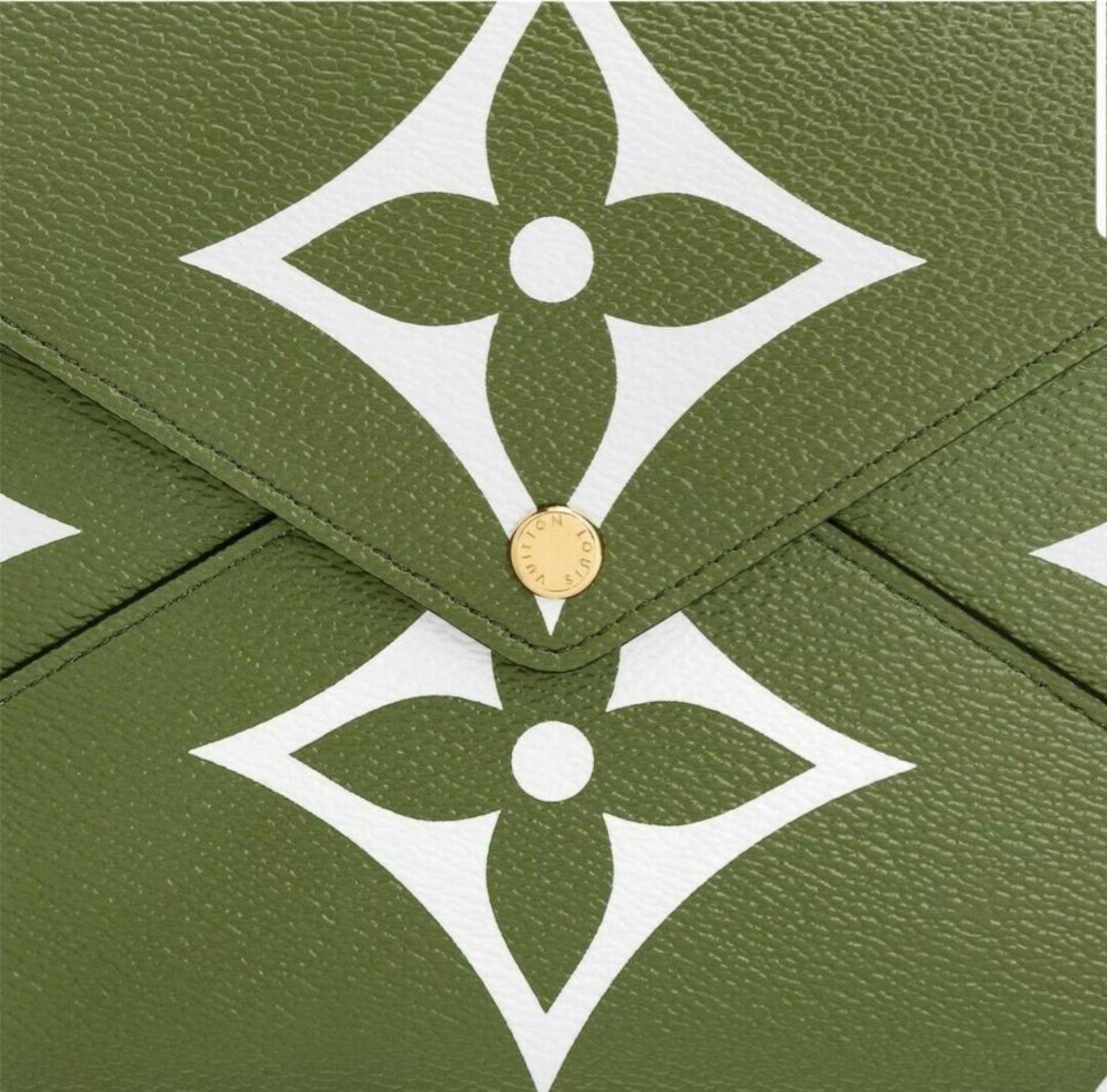 Louis Vuitton Khaki Large Ss19 Limited Edition Giant Kirigami Pouch 870618 For Sale 6