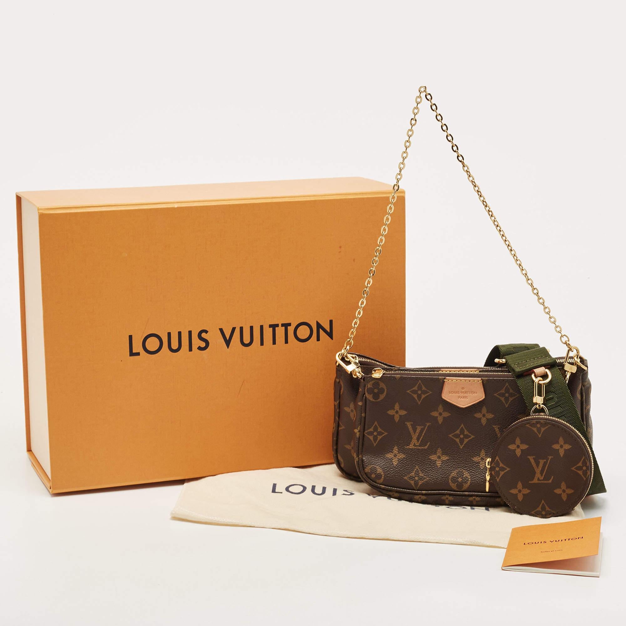 Louis Vuitton Khaki Monogram Canvas Multi Pochette Accessoires 1