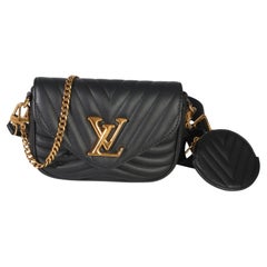 Pochette New Wave Multi en cuir de veau noir Louis Vuitton