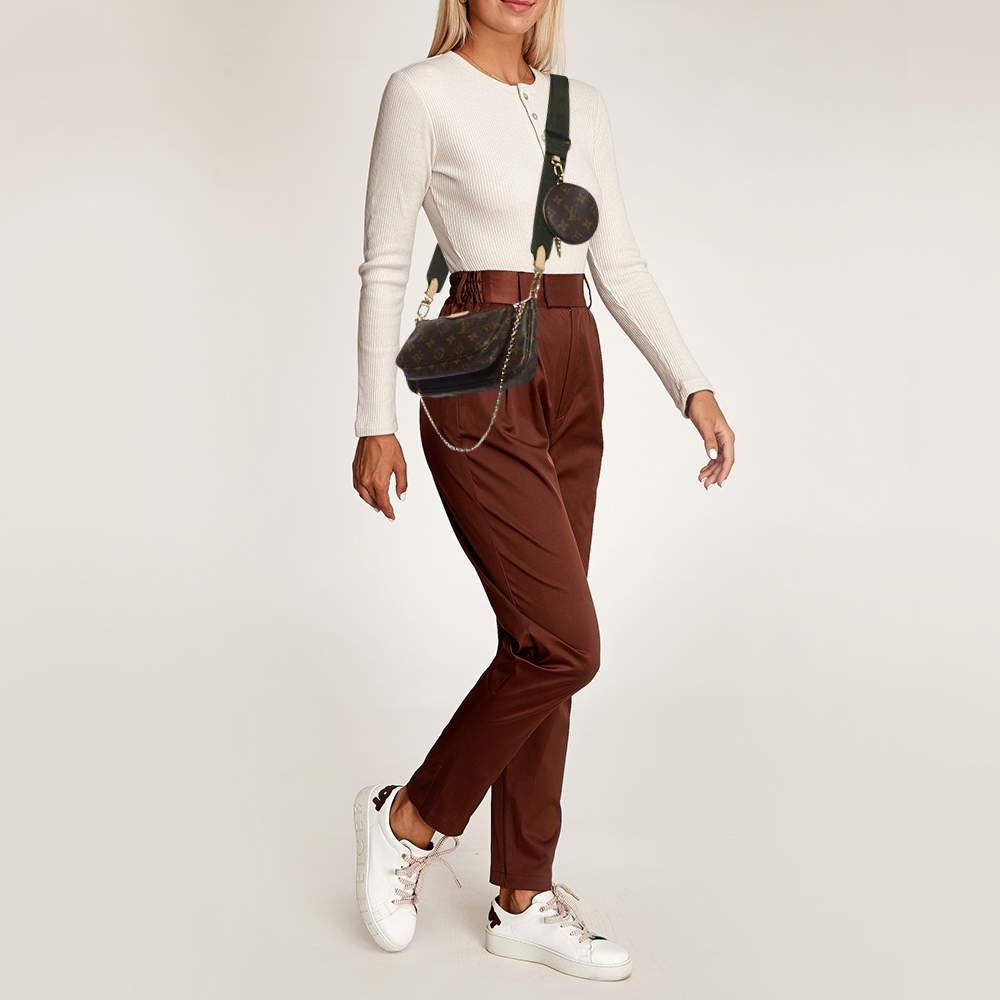 Black Louis Vuitton Khaki Monogram Canvas Multi Pochette Accessories Bag