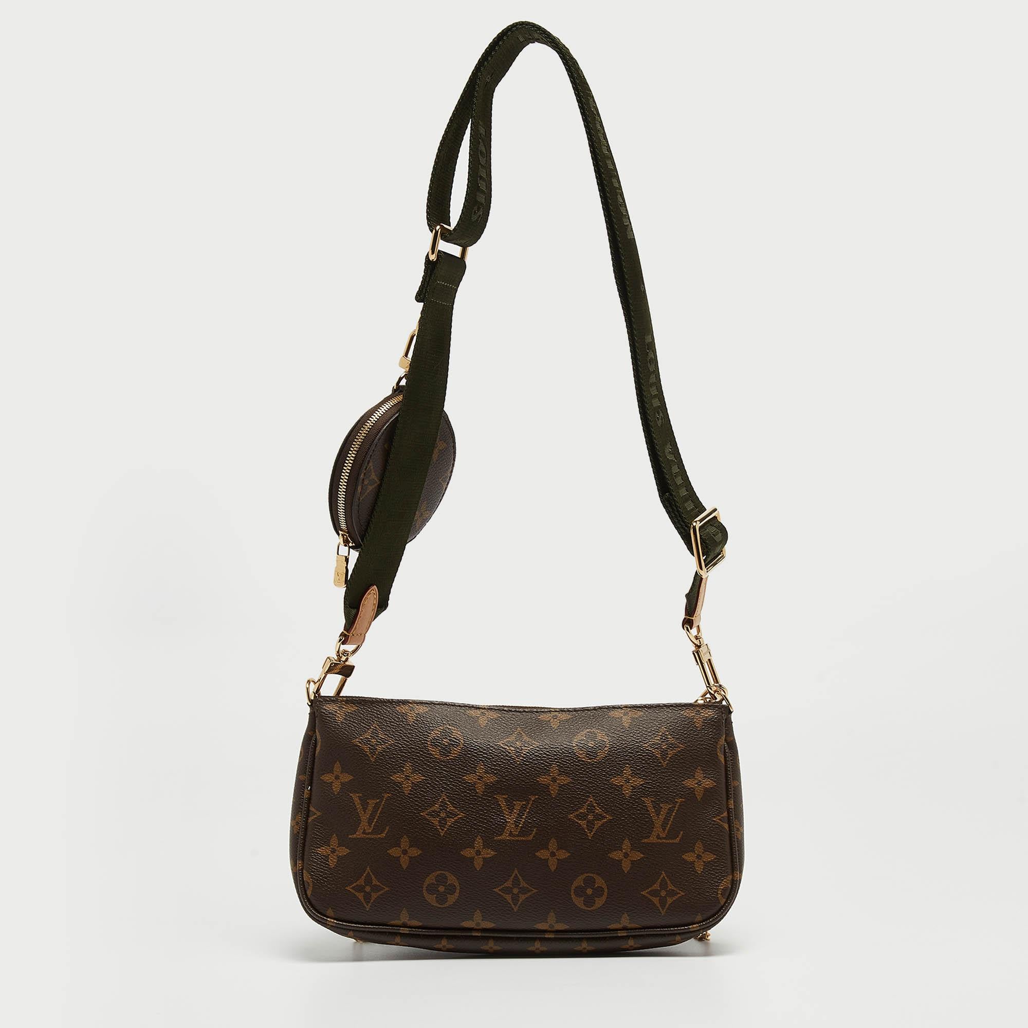 Women's Louis Vuitton Khaki Monogram Canvas Multi-Pochette Accessories Bag