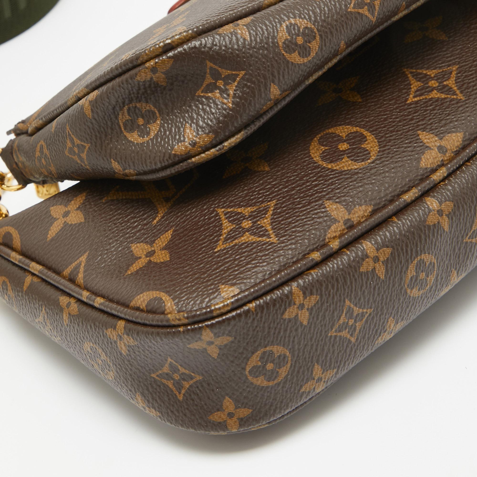 Women's Louis Vuitton Khaki Monogram Canvas Multi Pochette Accessories Bag