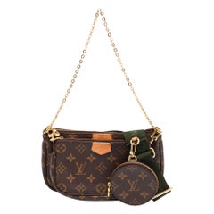 Khaki Monogrammierte Canvas Multi Pochette-Accessoires-Tasche von Louis Vuitton