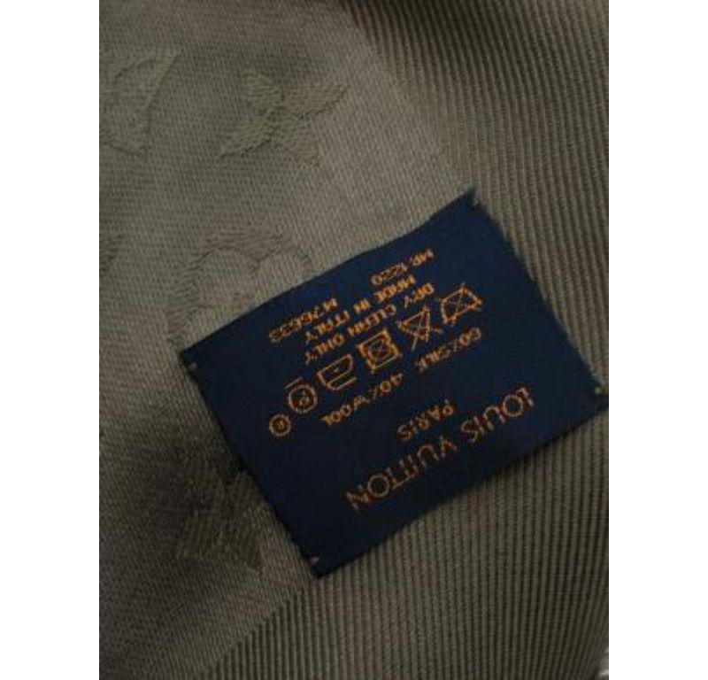 Louis Vuitton Khaki Monogram Jacquard Shawl For Sale 5