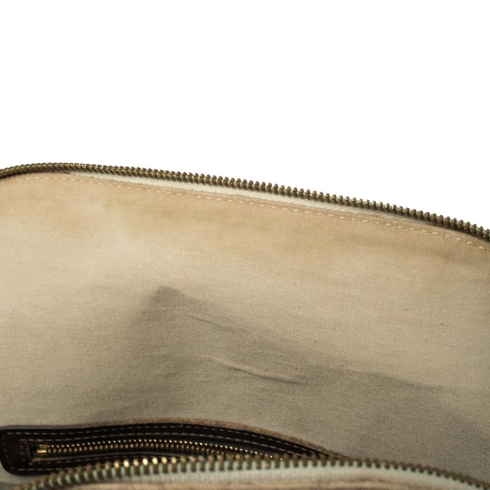 Louis Vuitton Khaki Monogram Mini Lin Canvas Alma Haut Bag In Good Condition In Dubai, Al Qouz 2