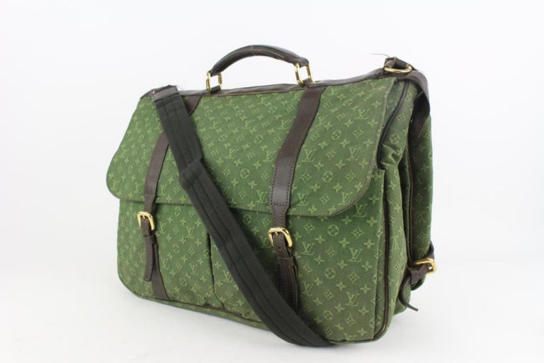 Louis Vuitton Khaki Sac Maman 871708 Green Monogram Mini Lin Canvas Diaper  Bag, Louis Vuitton