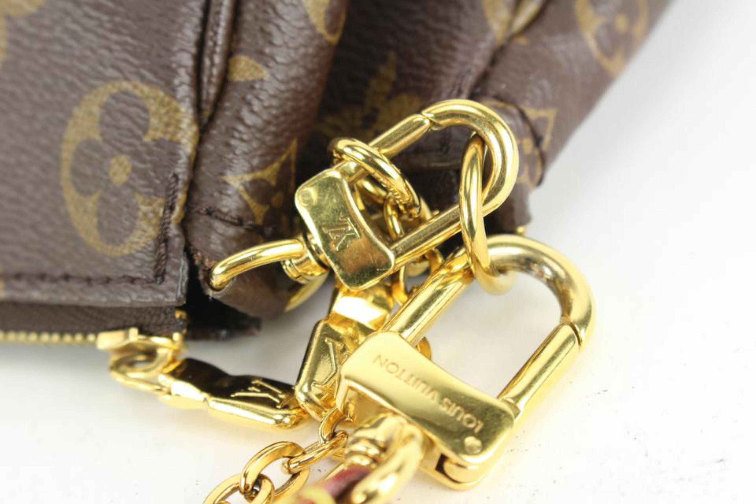Marron Louis Vuitton Khaki Monogram Multi Pochette Accessoires 3 Way 62lz63s en vente