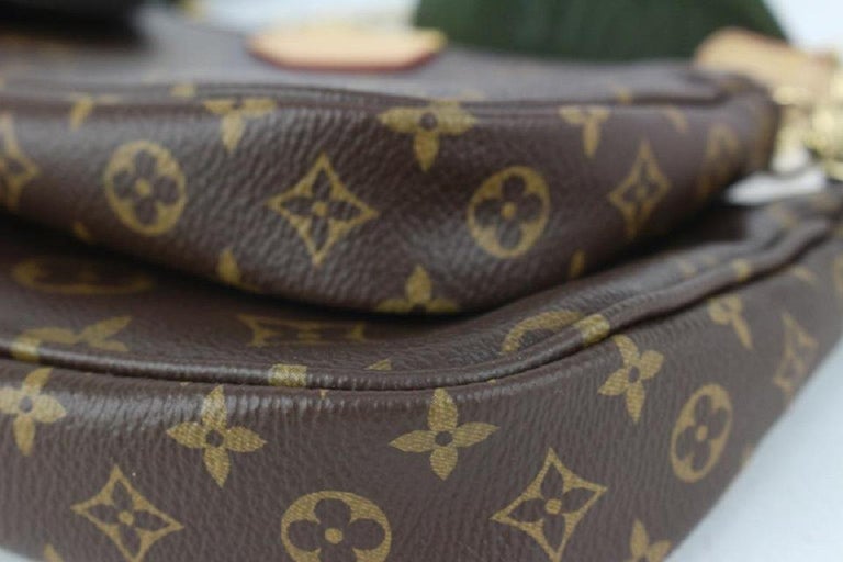 Louis Vuitton Khaki Monogram Multi Pochette Bag Trio Crossbody 1LV82 For  Sale at 1stDibs