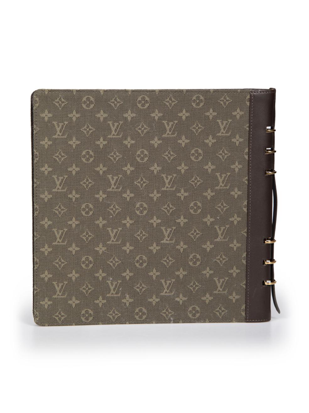 Louis Vuitton Khaki Monogram Vendredi Agenda In Excellent Condition For Sale In London, GB